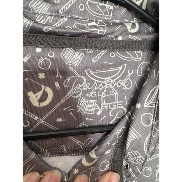 Men's Barstool Golf Gray TOUR Championship Printed Polo XL - Picture 5 of 6